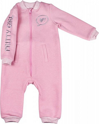 Комбінезон дитячий Danaya рожевий із сірими вставками р.74 ЗО20-07