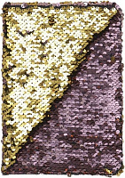 Блокнот Паєтки А5 96 арк. в клітинку золотисто-коричневий JONSER