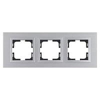 Рамка тримісна Mono Style Aluminium універсальна срібний 107-800000-162