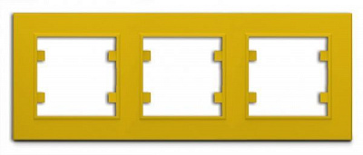 Рамка тримісна Makel Karea горизонтальна жовтий