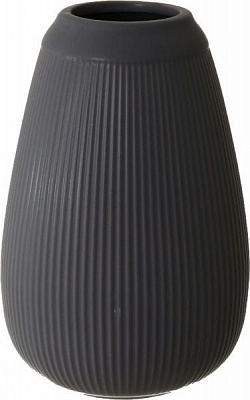 Ваза керамическая серая Denia 10,5х10,5х22,5 см