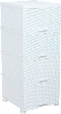 Комод пластиковая OZ-ER K013 на 4 ящика белый 894x368x431 мм