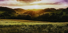Репродукція Пейзаж Панорамний захід сонця 96x48 см 