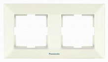 Рамка двомісна Panasonic Arkedia Slim горизонтальна кремовий 480500130