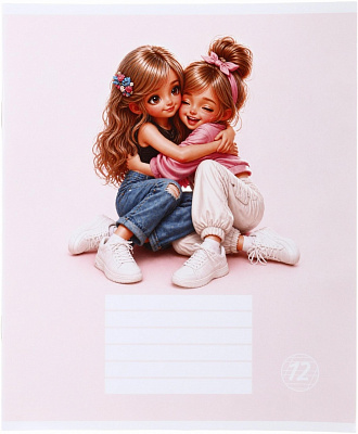 Зошит шкільний Girlfriends_26 12 аркушів у косу лінію Nota Bene