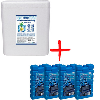 Контейнер изотермический Thermo Easy Cool 25 л с набором аккумуляторов IcePack