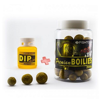 Бойли Fishtoria насадочные D14/18/20MM + МІНІ ДІП - (20МЛ) 200 г мед