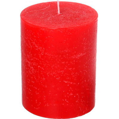 Свічка Циліндр Рустик червона 120 мм