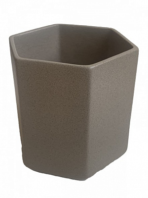 Вазон керамічний Оріана-Запоріжкераміка для сукулентів №7 фігурний капучино (074-7-006)