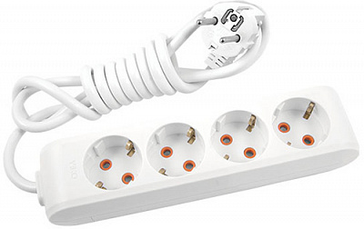 Удлинитель Viko 16 А 230 В с заземлением 5 гн. белый 2 м 90114502