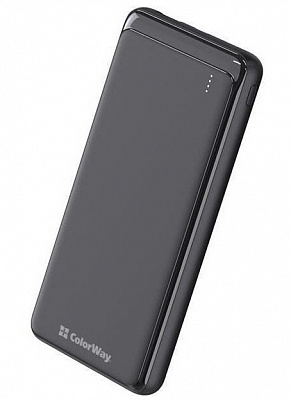 Повербанк ColorWay 10000 mAh black (CW-PB100LPF2BK)