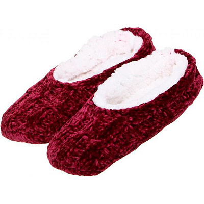 Взуття домашнє La Nuit Коса шиніл р. 36/38 винно-червоний