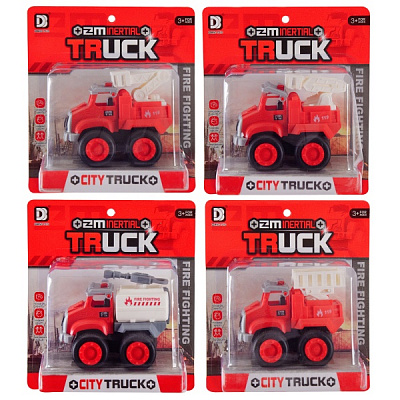 Пожарная машинка Shantou в ассортименте 1:50 3319A/B/C/D