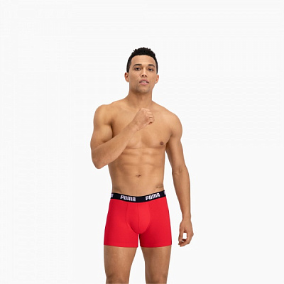 Труси Puma BASIC BOXER 2P RED / BLACK 90682309 р.S різнокольоровий