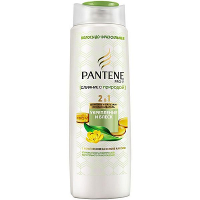 Шампунь Pantene 2в1 Nature Fusion Зміцнення і Блиск 400 мл
