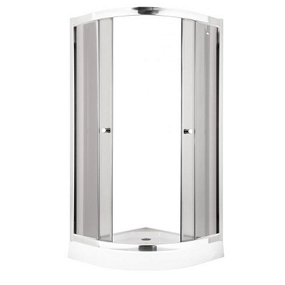 Душова кабіна Korra K-602 900x900x1985 профіль хром, скло чайне