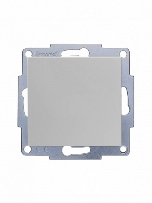 Выключатель одноклавишный Lezard Vesna без подсветки белый 742-0288-100