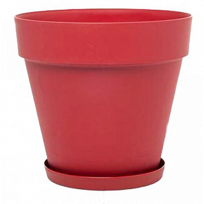Горщик для квітів Serinova №4 YALI POT круглий 6 л червоний