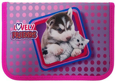 Пенал Lovely Friends 210/70D PL 20203 CLASS рожевий