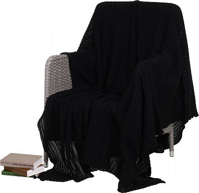 Плед Cotton 130x170 см чорний La Nuit