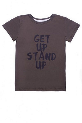 Футболка для хлопчиків Luna Kids з принтом Get Up р.152 графіт