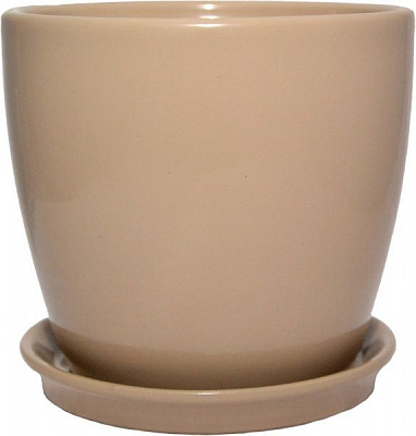 Горщик керамічний Сонет преміум круглий 3л мокко