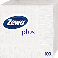 Серветки столові Zewa Серветки паперові Zewa Plus 33х33 см білі 100 шт.