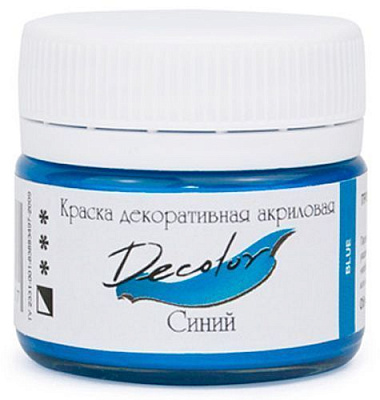 Акрил для декора Синий 50 мл Деколор ТАИР