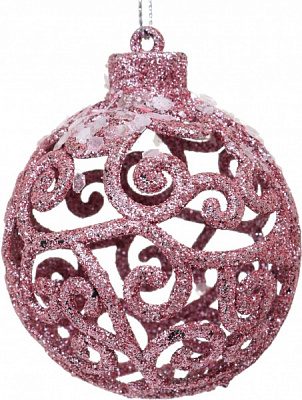 Декоративная подвеска Шар 7 см розовый HF2K756