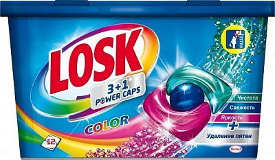 Капсулы для машинной стирки Losk Трио Color 12 шт.