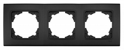 Рамка тримісна Viko Linnera Life горизонтальна чорна ніч