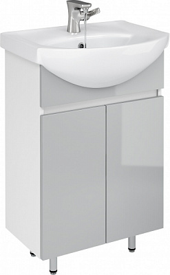 Тумба напольная Грейд Агата 55 серая под умывальник Colombo Солас 55