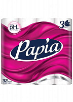 Туалетная бумага PAPIA трехслойная 32 шт.
