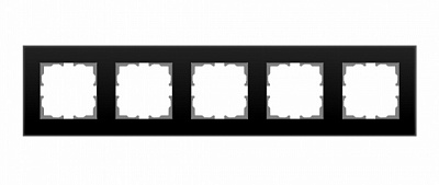 Рамка пятиместная HausMark Stelo универсальная черный матовый 501-5940-150