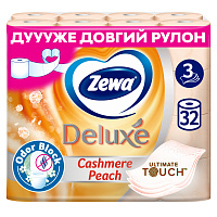 Туалетний папір Zewa Deluxe з ароматом персика тришаровий 32 шт.
