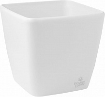 Горшок пластиковый Plastkon Flower Lover Quadrato квадратный 5,5л белый 