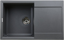 Мойка для кухни ScandiSPA Straight 780 серая с сифоном 
