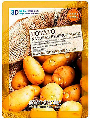 Маска тканевая для лица Foodaholic 3D Экстракт картофеля 23 мл