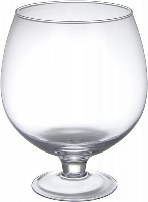 Ваза стеклянная прозрачная Spring коньячка 22х18 см Wrzesniak Glassworks