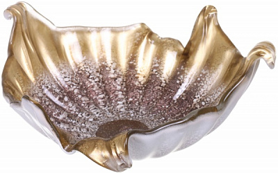 Фруктовница Gocce 40х16 см золотистая Antonio Tammaro 