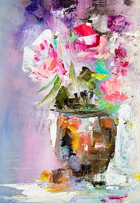 Репродукция Букет цветов абстракция 50x70 см Арт Фемелі 