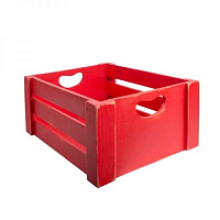 Коробка декоративна Woodville Пуговка 35х14х25 см червоний