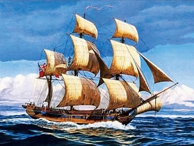 Набір для творчості зі стразами на підрамнику Сім футів під килем 30х40 см Діамантові ручки