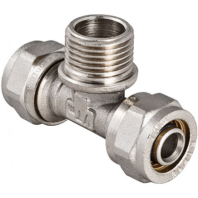 Тройник комбинированный наружная Valtec 20х1/2х20 мм