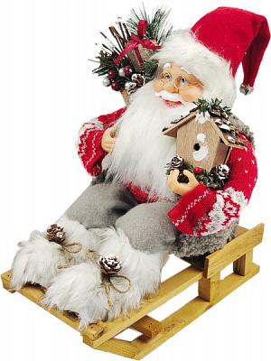 Декорация новогодняя ShenzhenTianJialiIndustrialCo Дед Мороз на санях 40 см