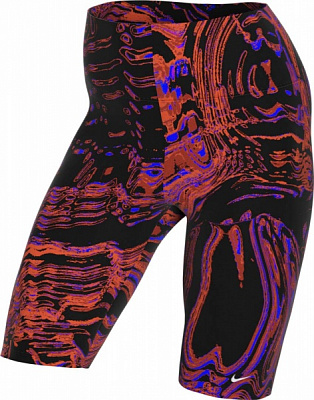 Лосины Nike W NSW ESSNTL SHORT AOP PRNT DM4738-010 р.L оранжевый