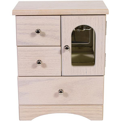 Шкаф для украшений белый 17.4x10 см