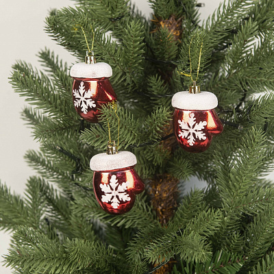 Набор игрушек 4 вида в ассортименте 6 см белый с красным