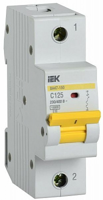 Автоматичний вимикач IEK ВА47-150 1Р 125А 15кА MVA50-1-125-C