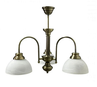 Люстра підвісна Геотон НСБ 01-3х60-679 Київ-133-Е 3x60 Вт E27 антична бронза/бежевий 45810